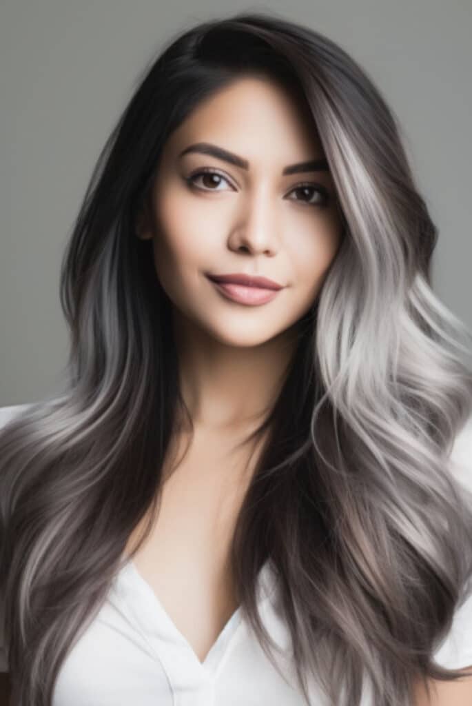 capelli grigi e neri