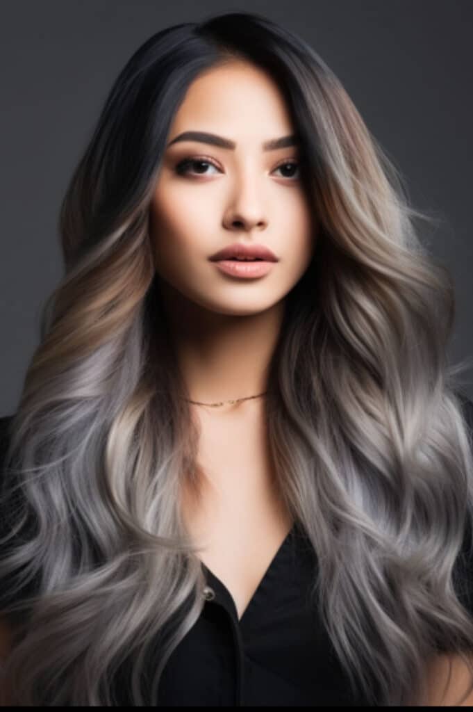 capelli grigi e neri