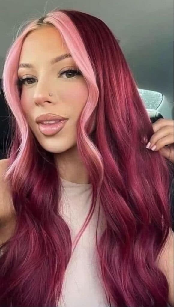 capelli rossi e rosa