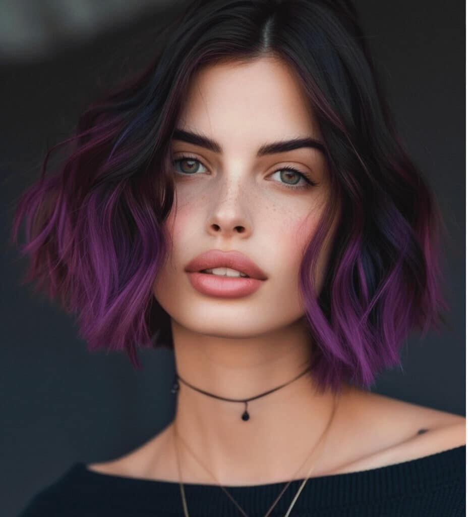 Vivid purple hair 