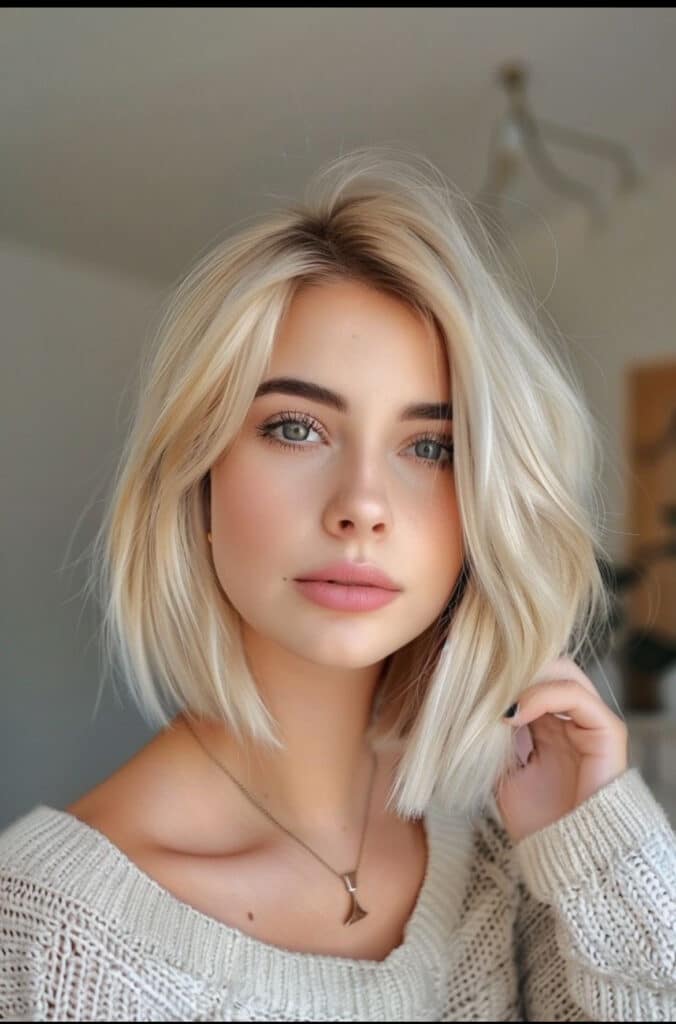 Taglio capelli medio biondi