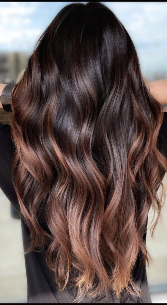 Dark crimison balayage