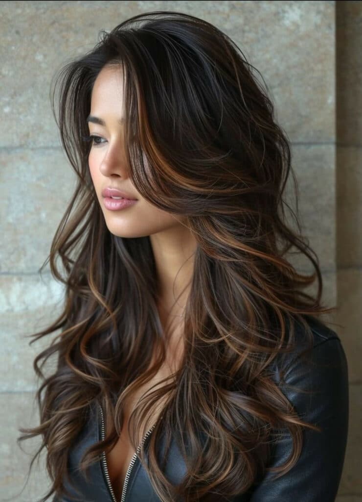 Dark crimison balayage