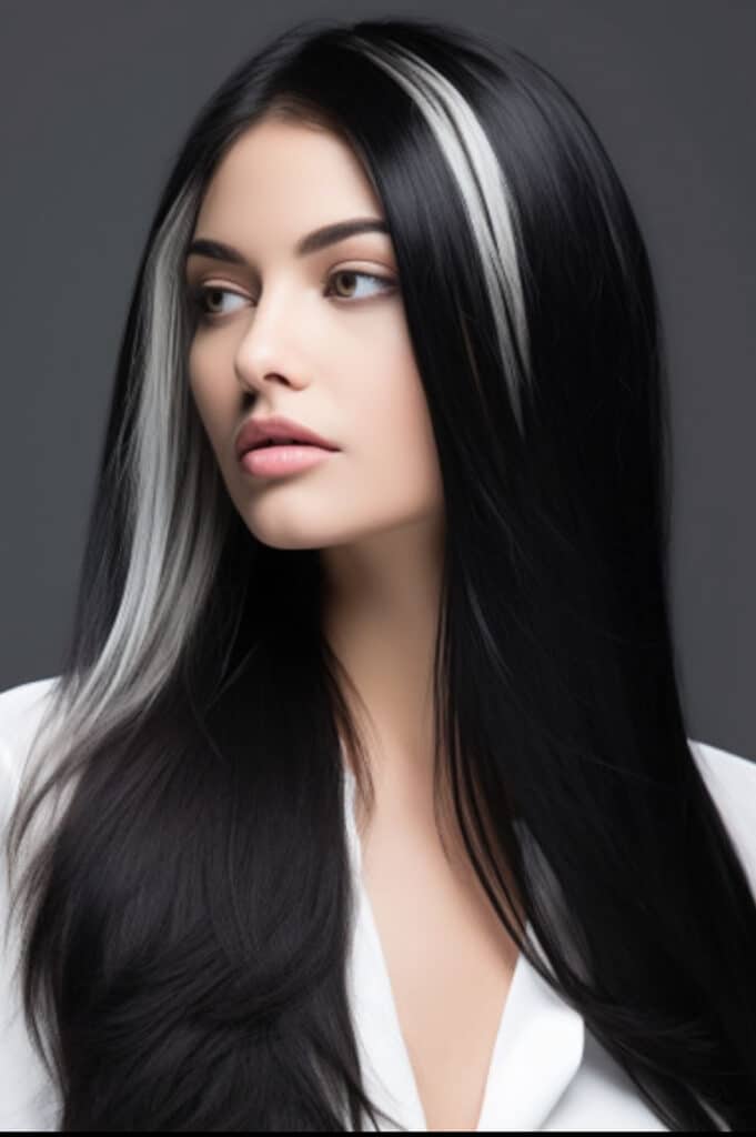 Black and white money piece