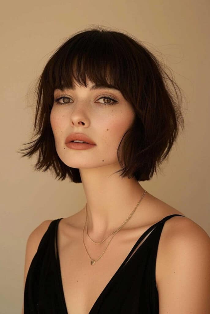 bob cut with bangs 