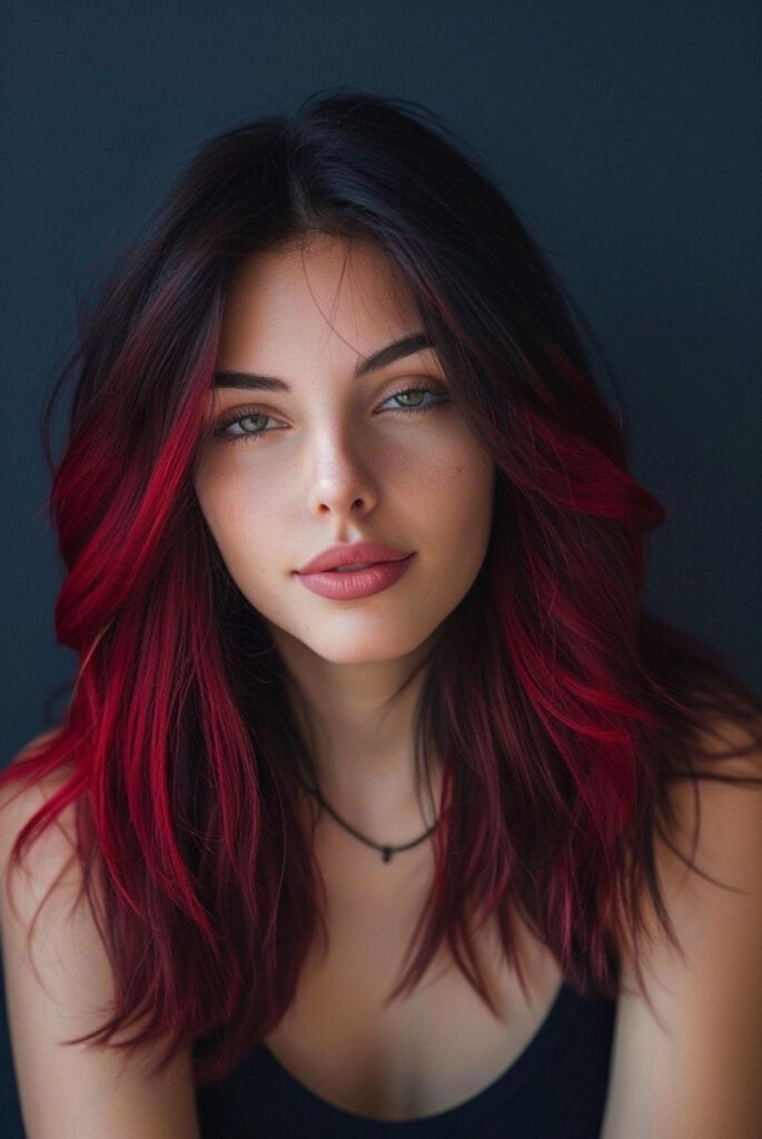 Capelli neri e rossi 