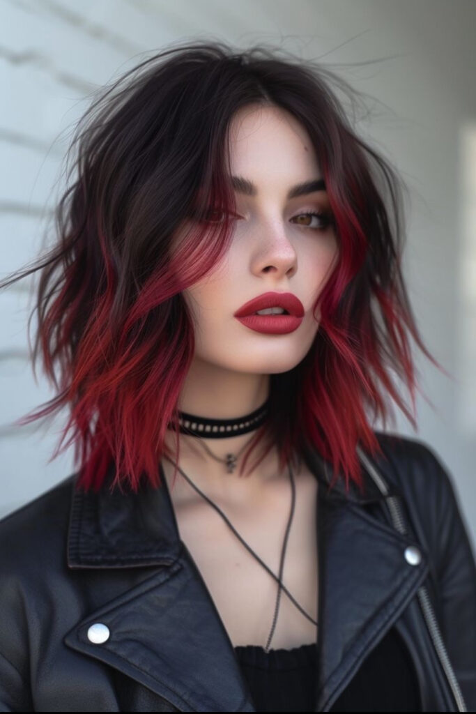 Capelli neri e rossi 