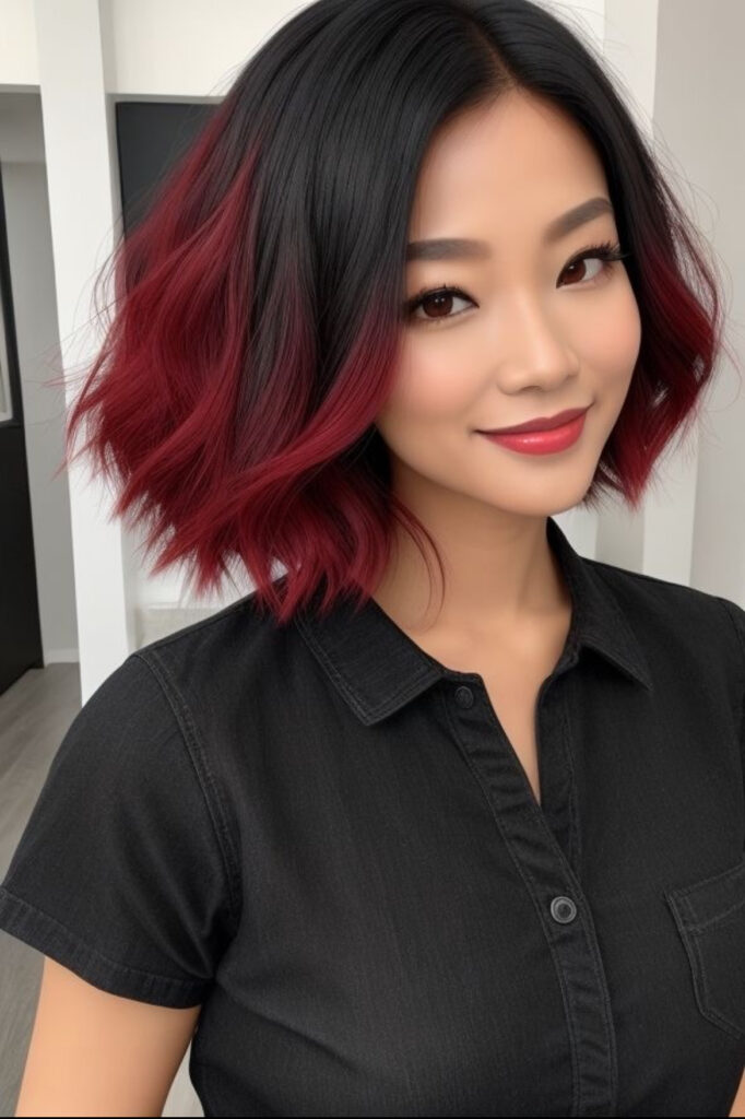 Capelli neri e rossi 