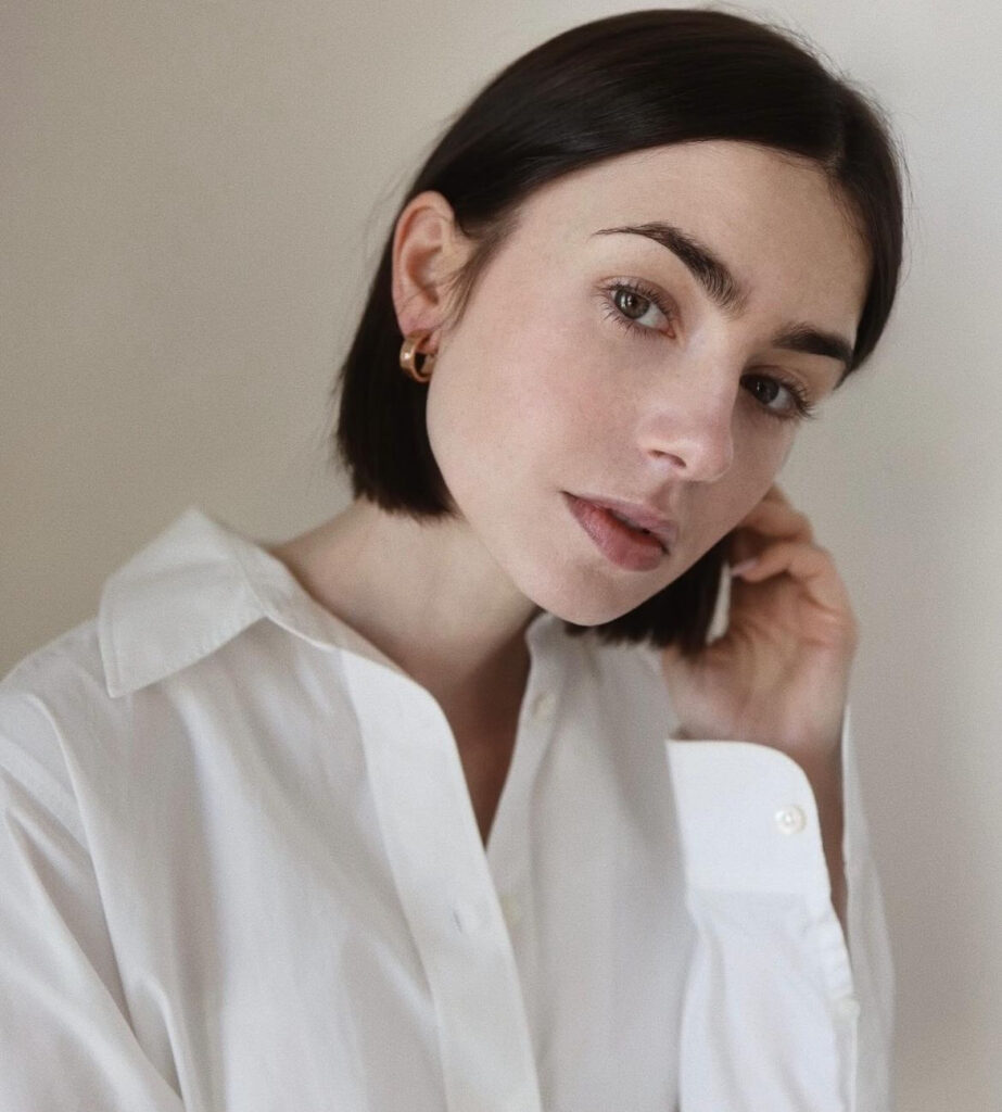 taglio capelli di Lily Collins