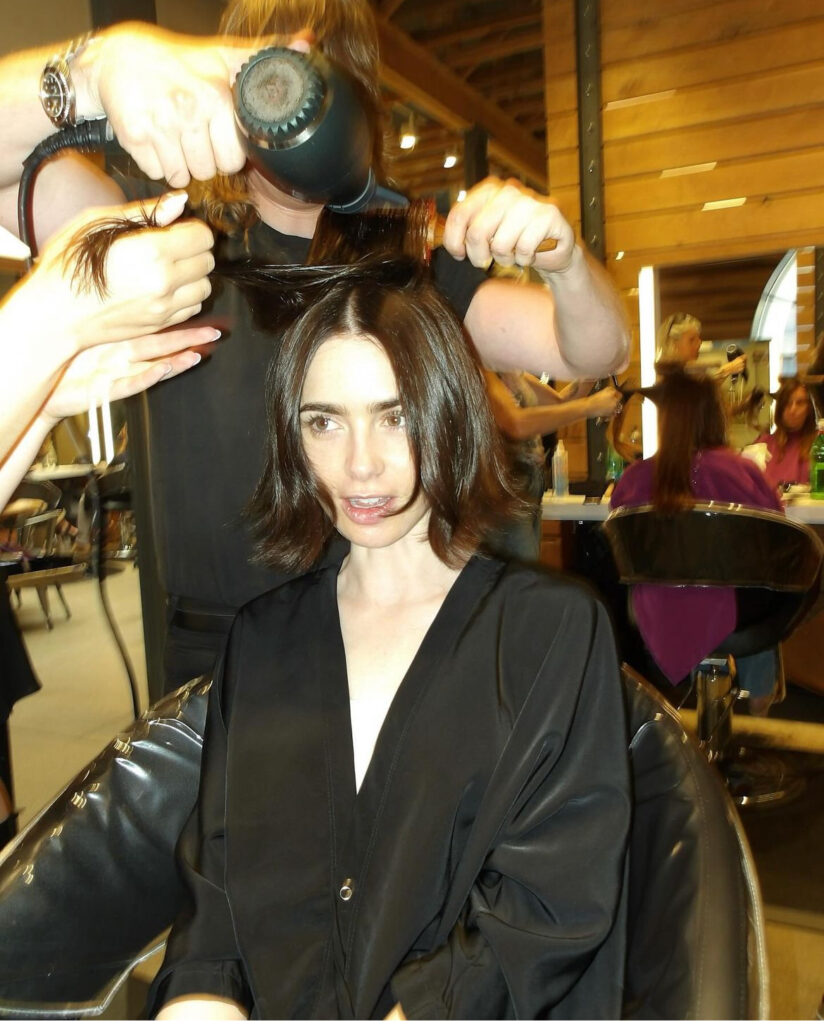 Taglio capelli di Lily Collins
