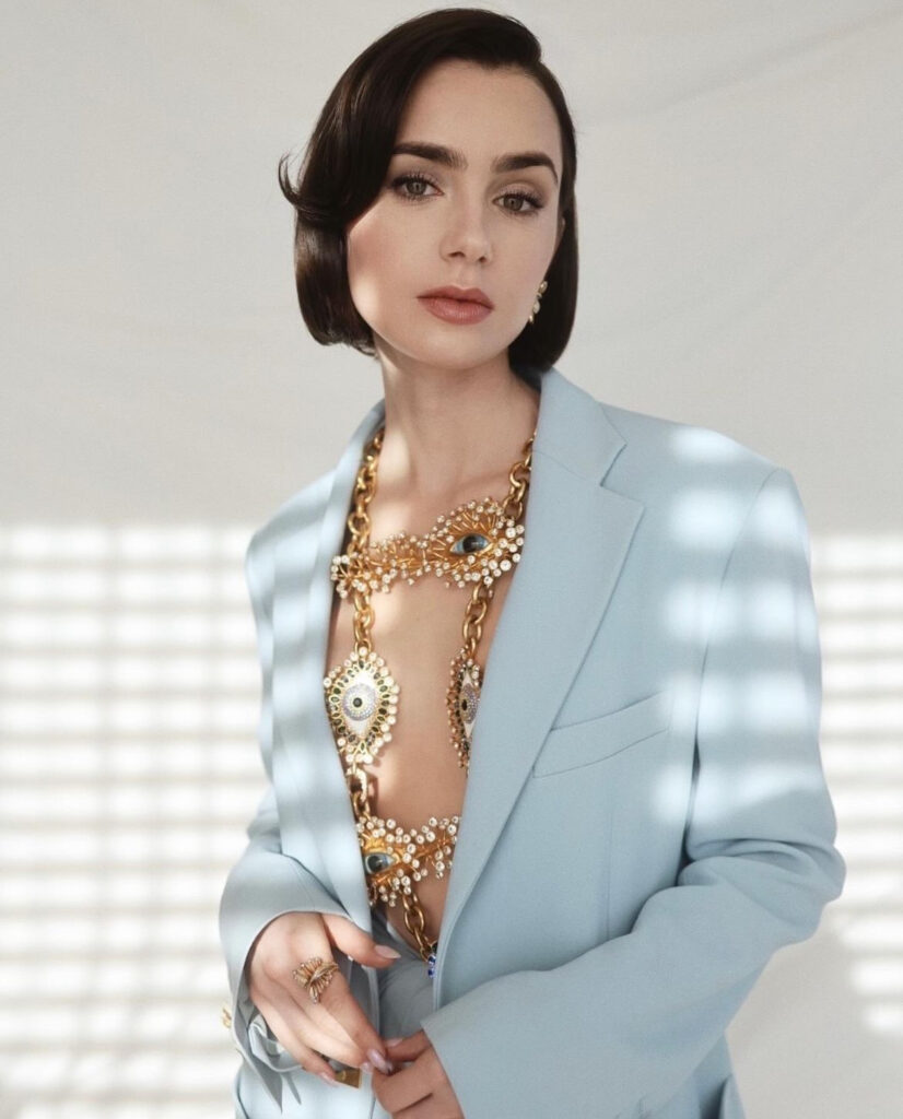 taglio capelli di Lily Collins