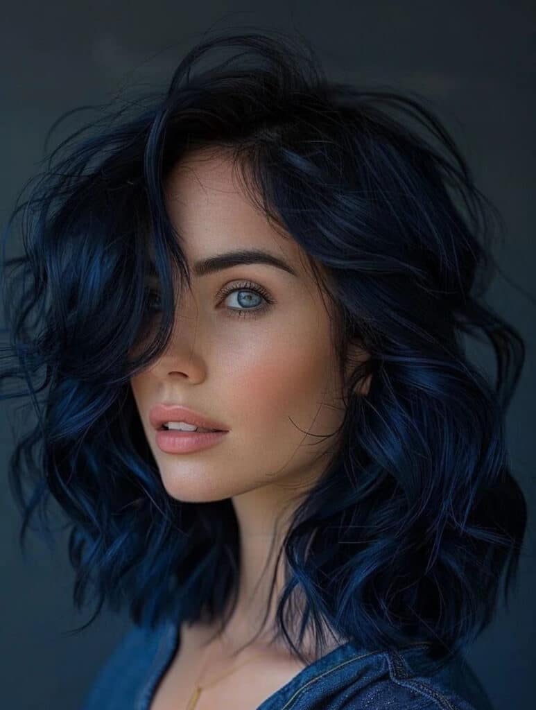 capelli blu notte