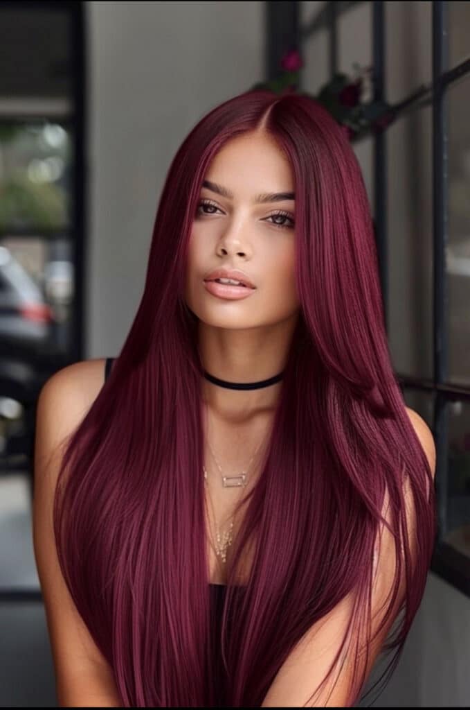capelli prugna e bordeaux
