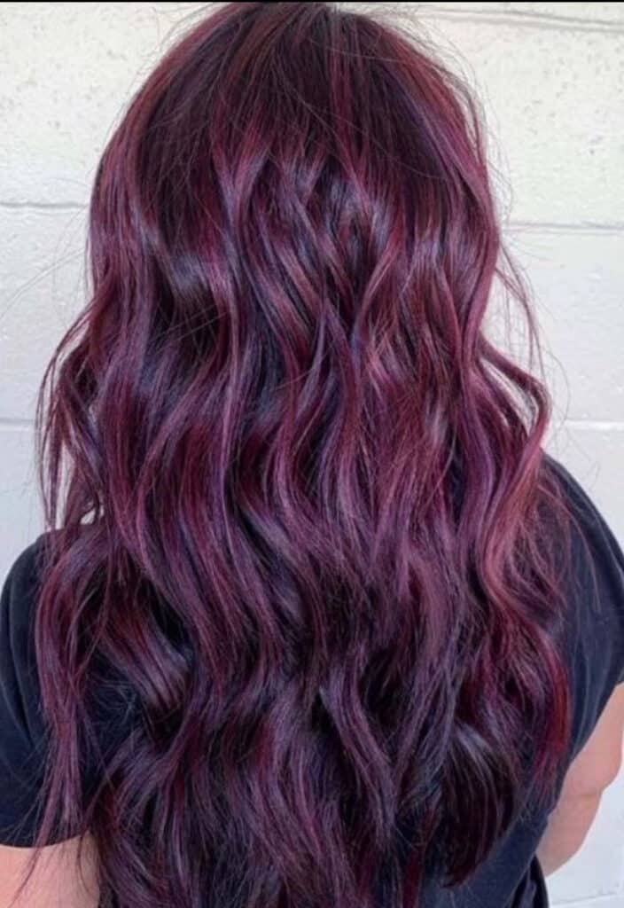 capelli prugna e bordeaux