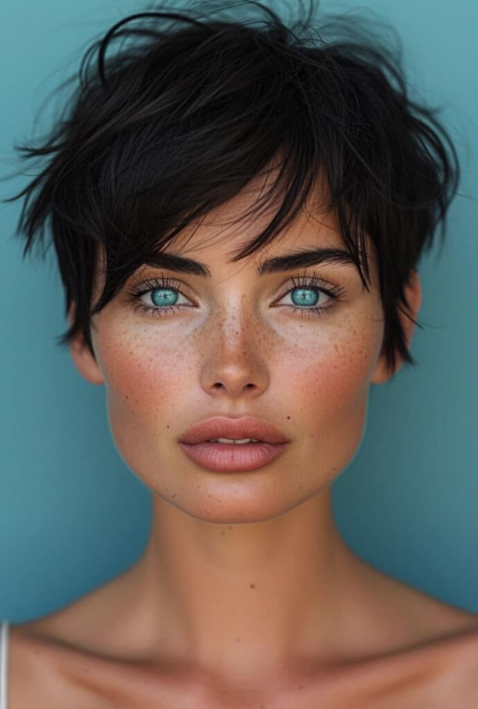 taglio corto con maxi frangia