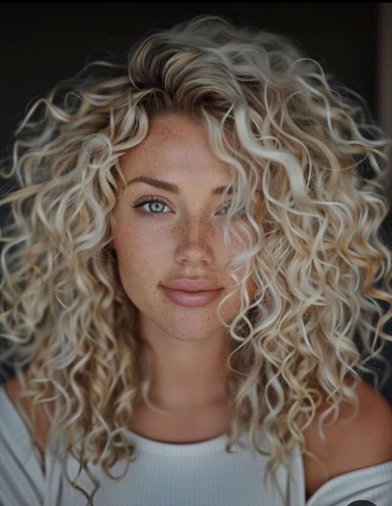 curly long bob
