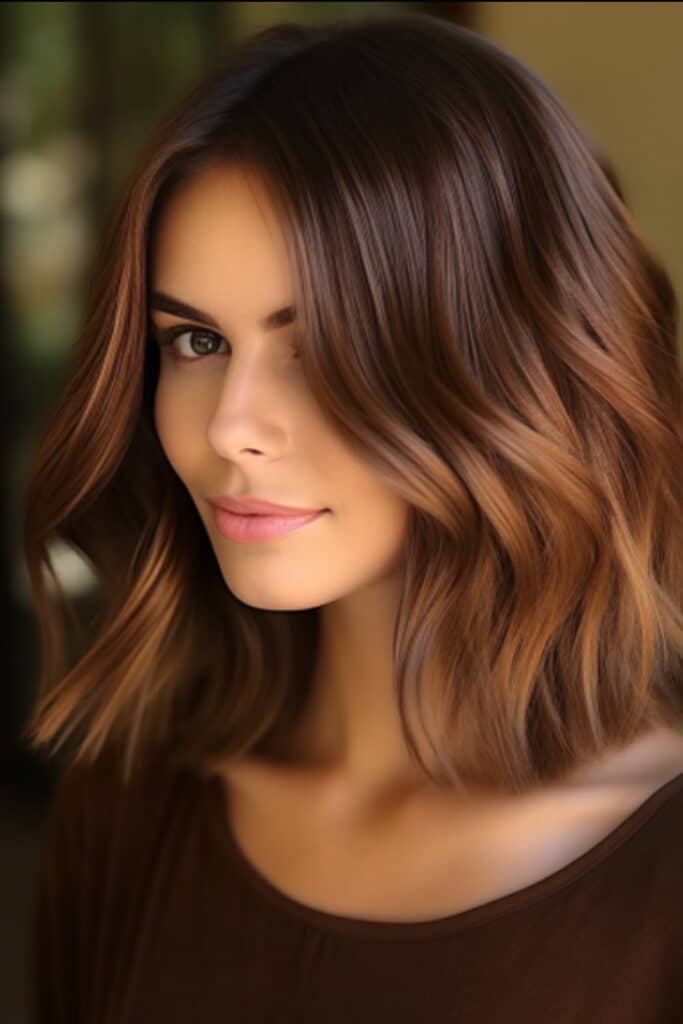 bob con degradé caramello