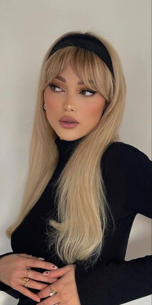 fascia nera per capelli