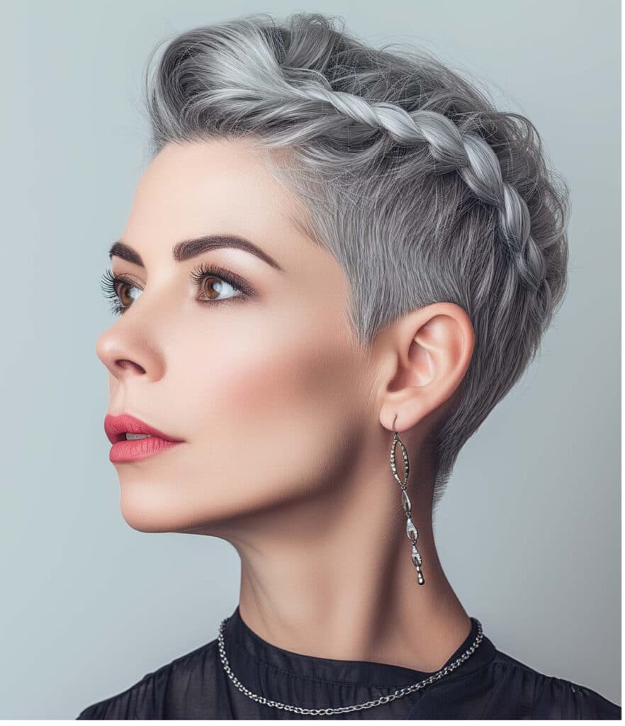 trecce su pixie cut