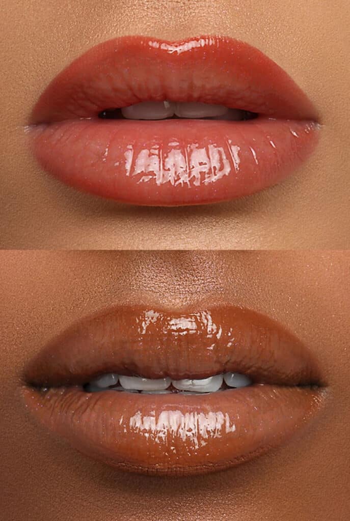natural glossy lips