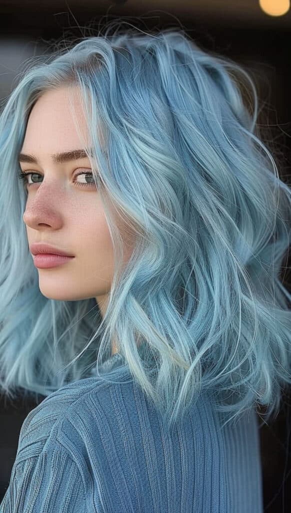 capelli azzurro pastello 