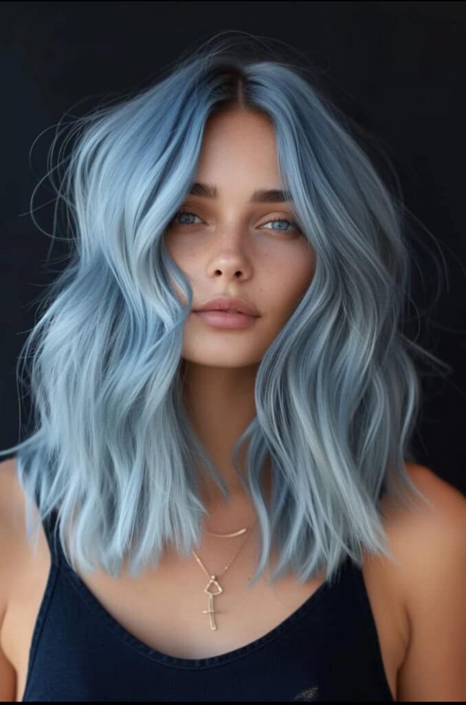 capelli azzurro pastello 