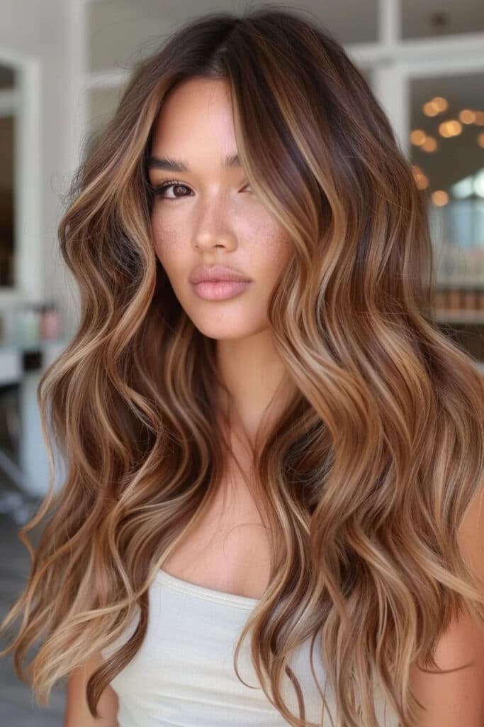 honey brown balayage