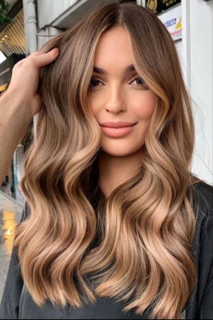 honey brown balayage
