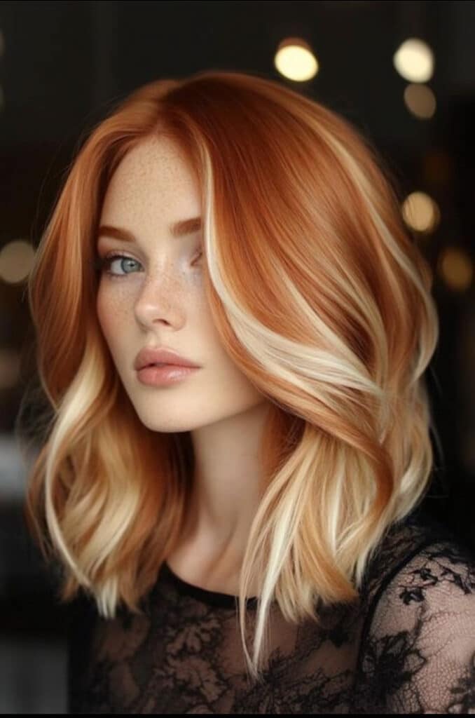 biondi con sfumature arancio