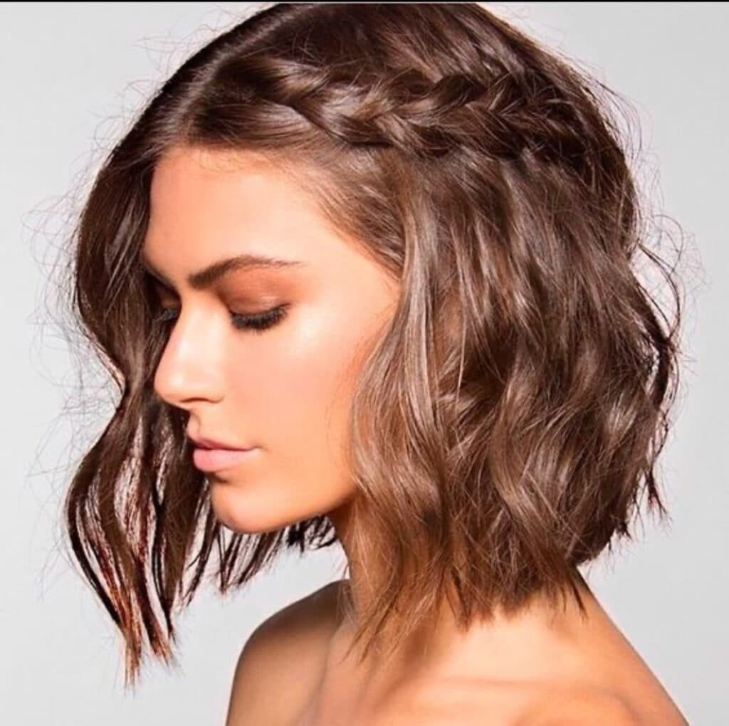 treccia per capelli corti