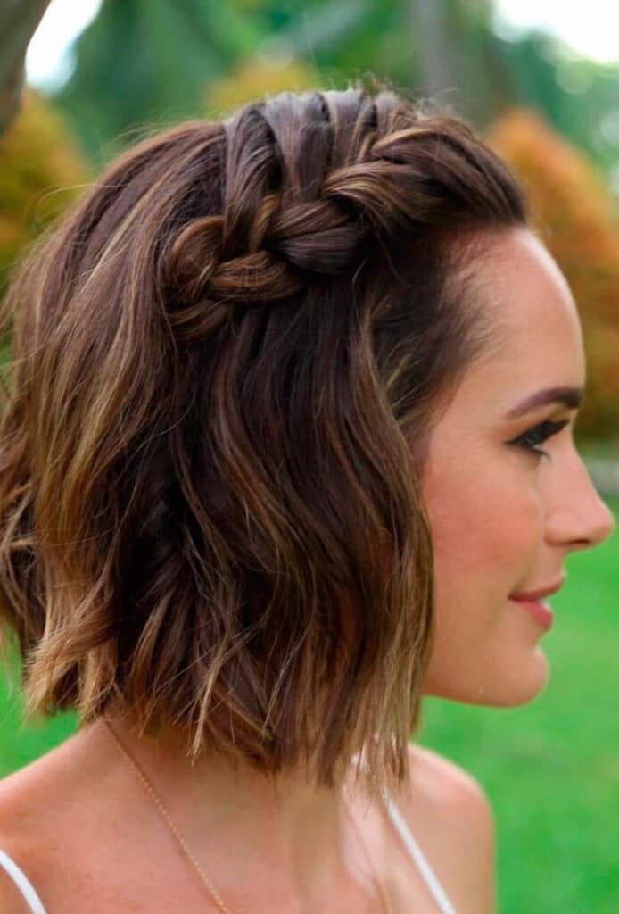 treccia per capelli corti