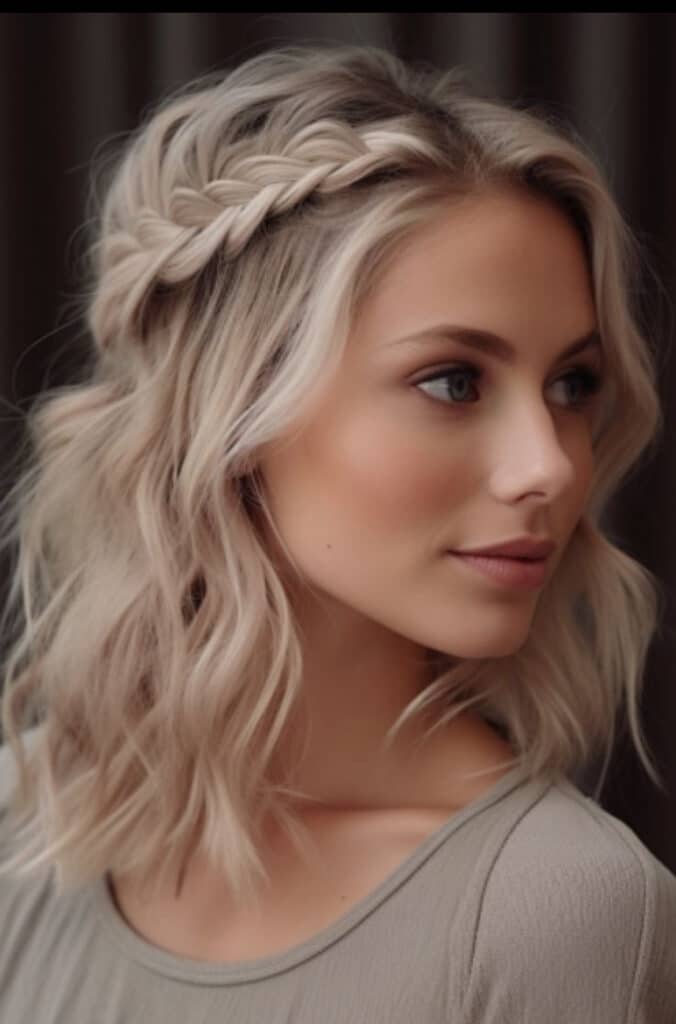 treccia per capelli corti