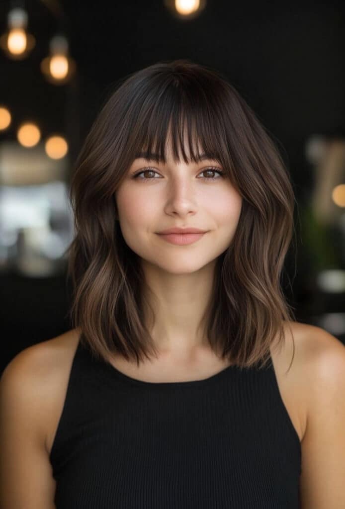 caschetto con frangia