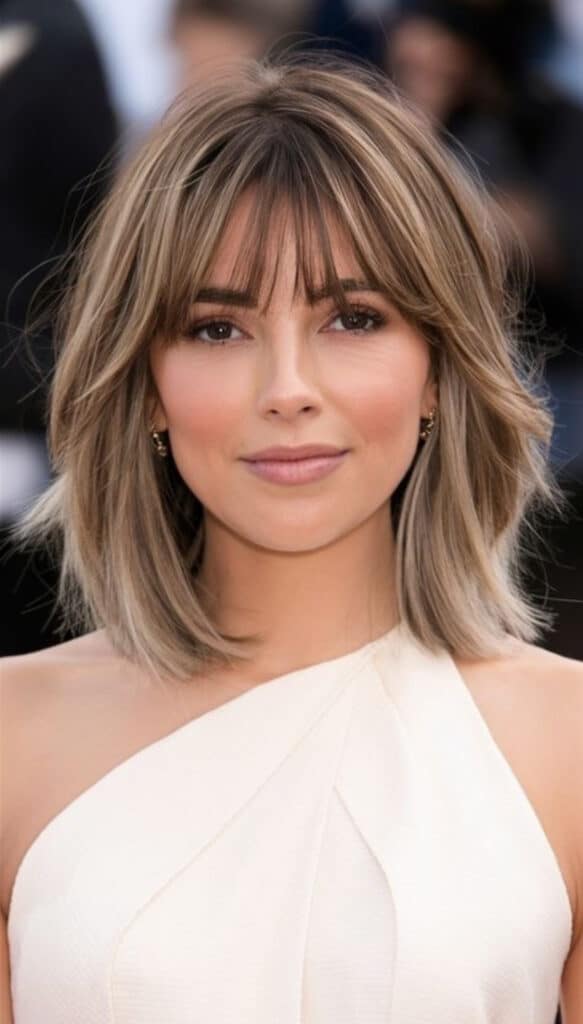 caschetto con frangia