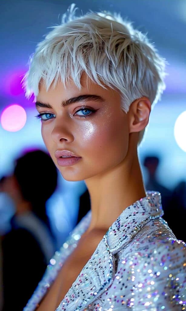 ciuffi e frange su capelli corti