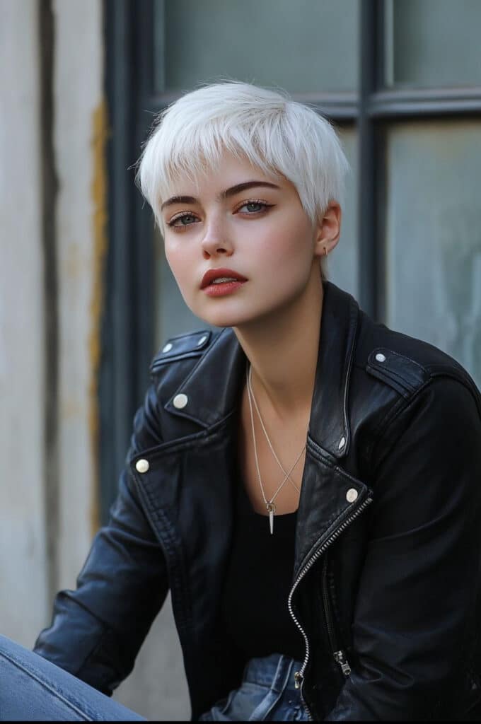 ciuffi e frange su capelli corti