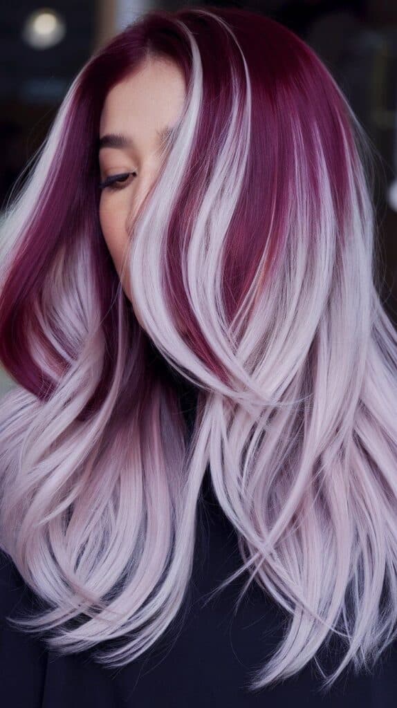 balayage prugna e biondo