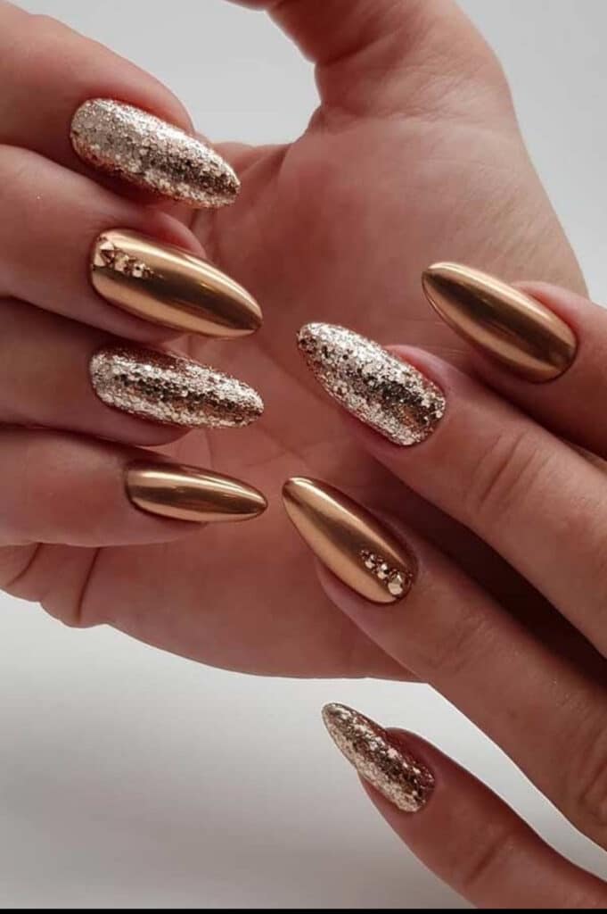 gold nails