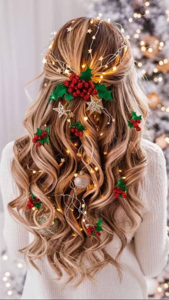 decorazioni natalizie per capelli