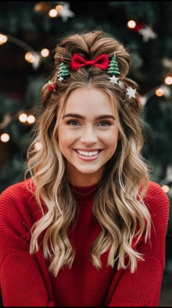 decorazioni natalizie per capelli