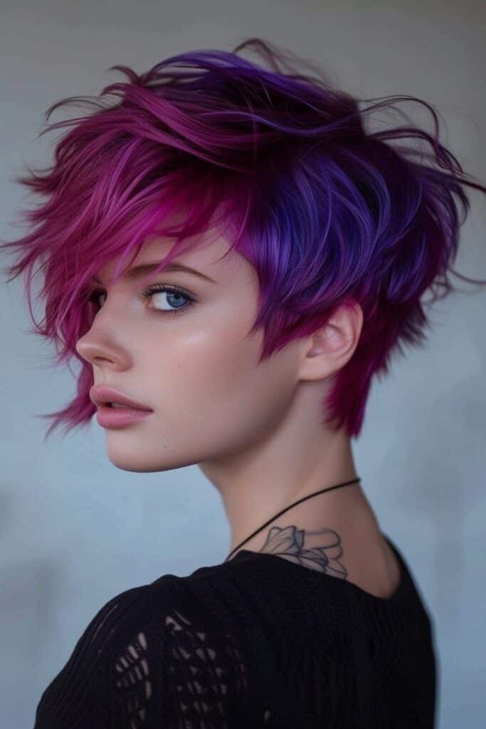 pixie cut multicolor 