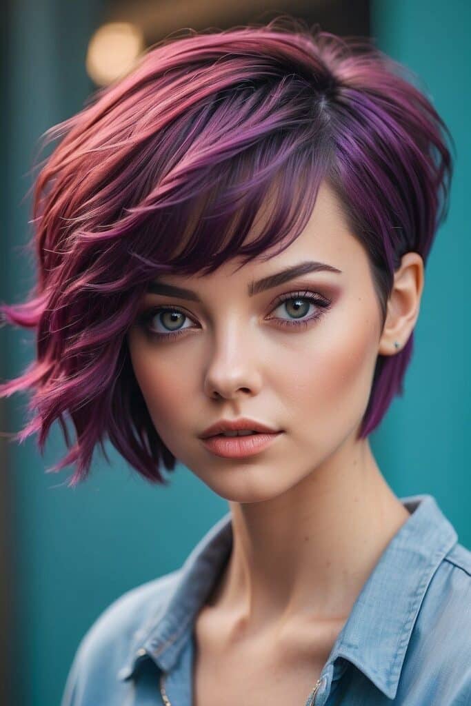 pixie cut multicolor 