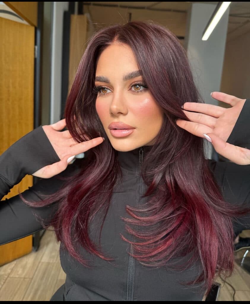 burgundy hair 
