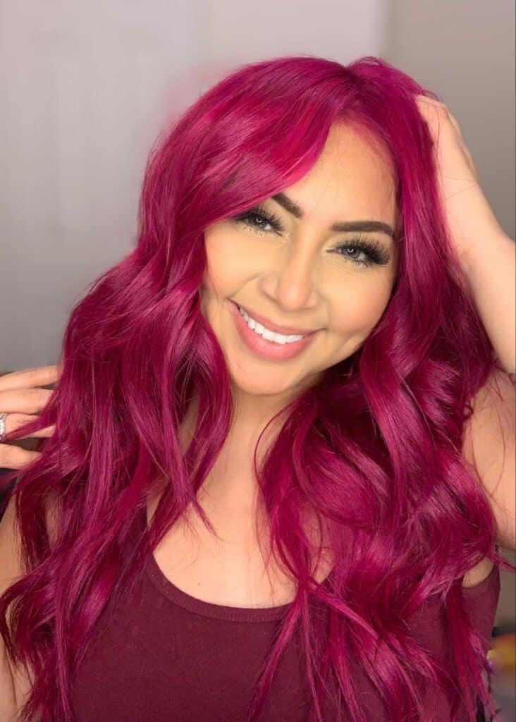 magenta hair