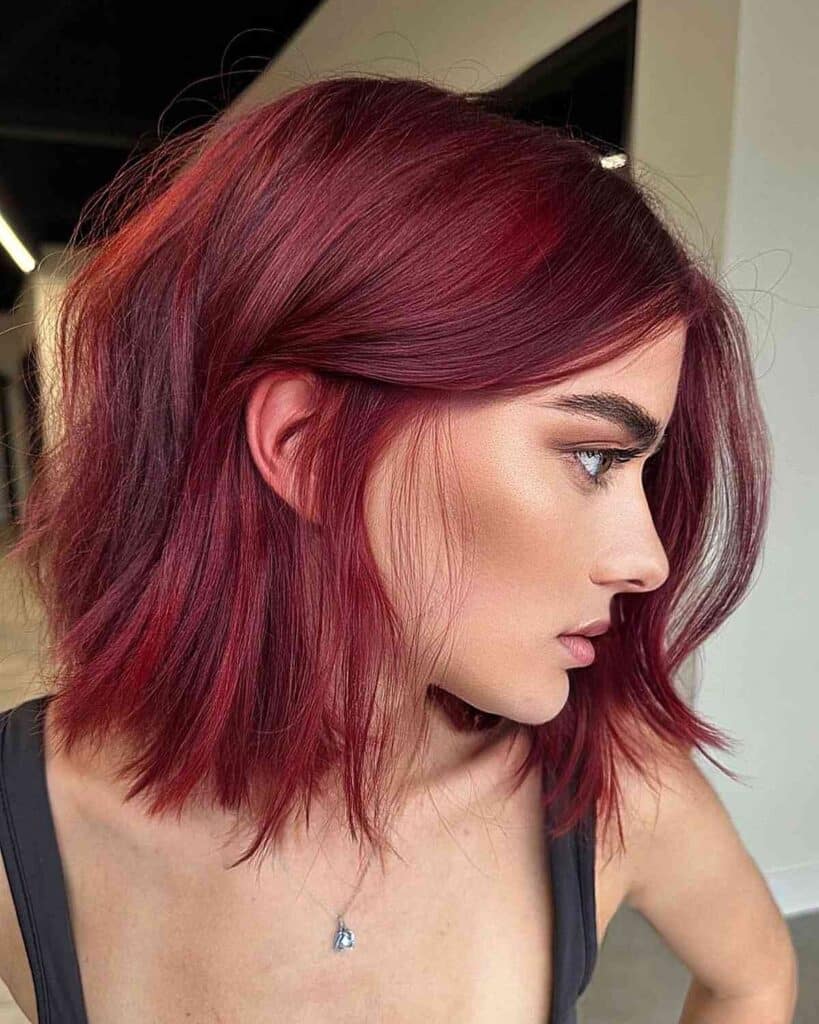 burgundy hair