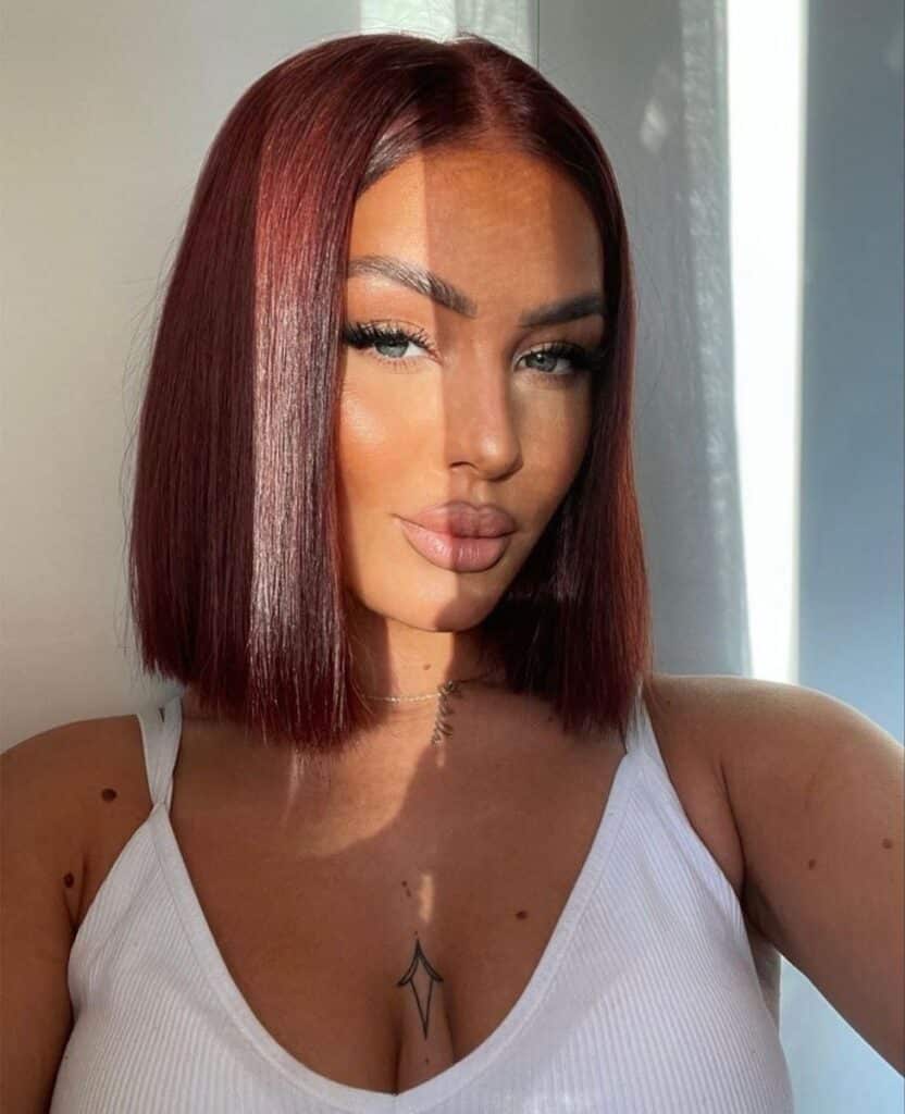 burgundy hair