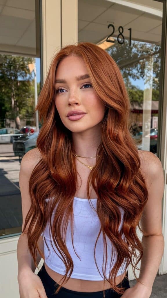 auburn hair