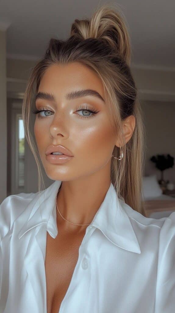 coda alta con ciuffi