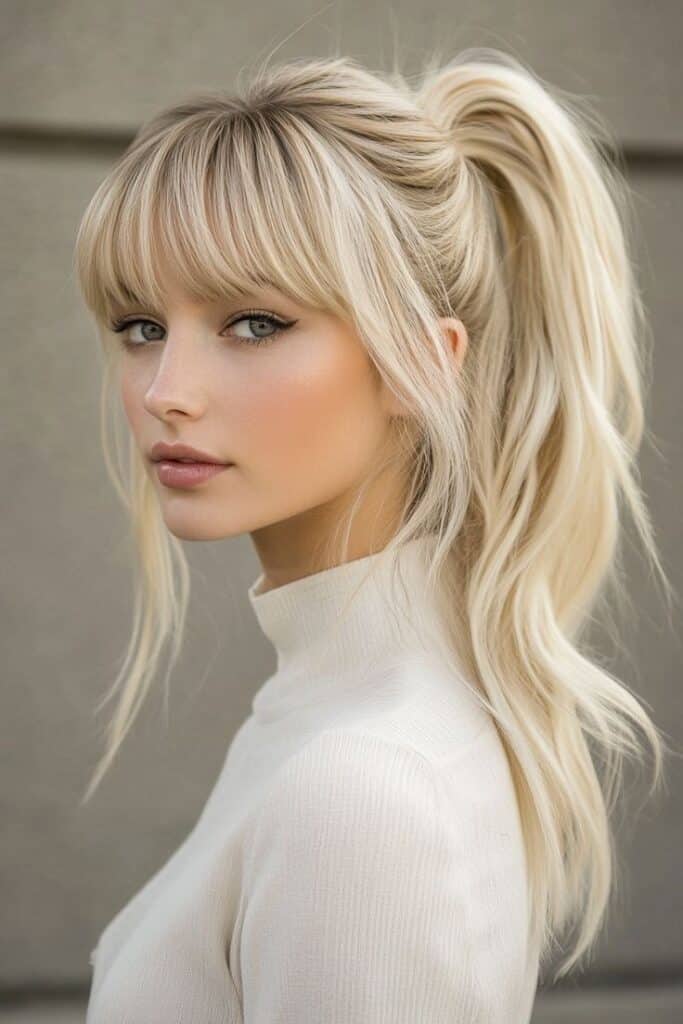 coda alta con ciuffi