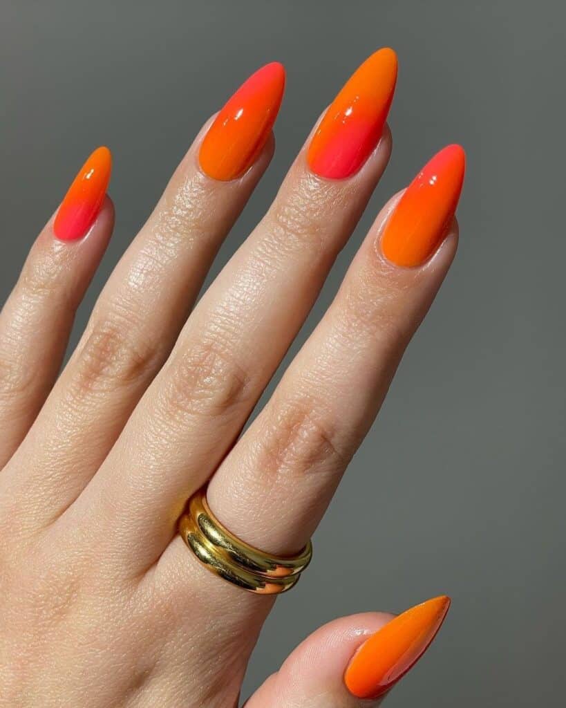 unghie arancio